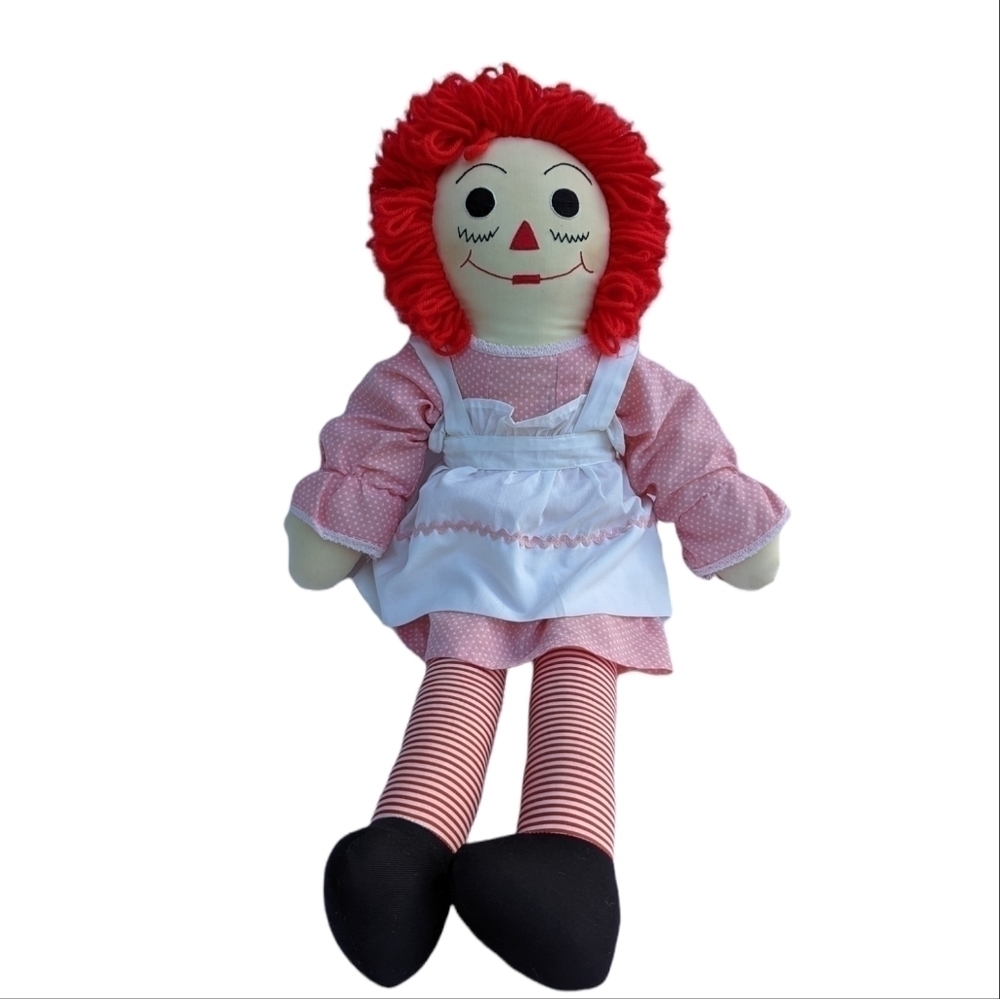 2/$20 Vintage Raggedy Ann plush doll 25”
